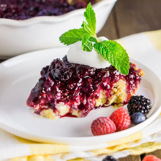 Mixed Berry-Custard Pie