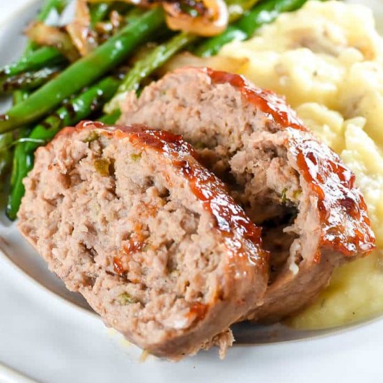 Brown Sugar Glazed Turkey Meatloaf