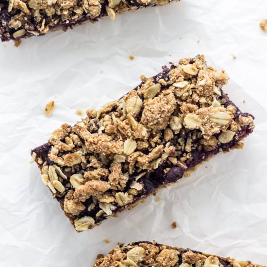 Vegan Blueberry Oatmeal Bars