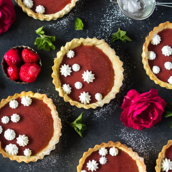 Strawberry Rhubarb Tartlets