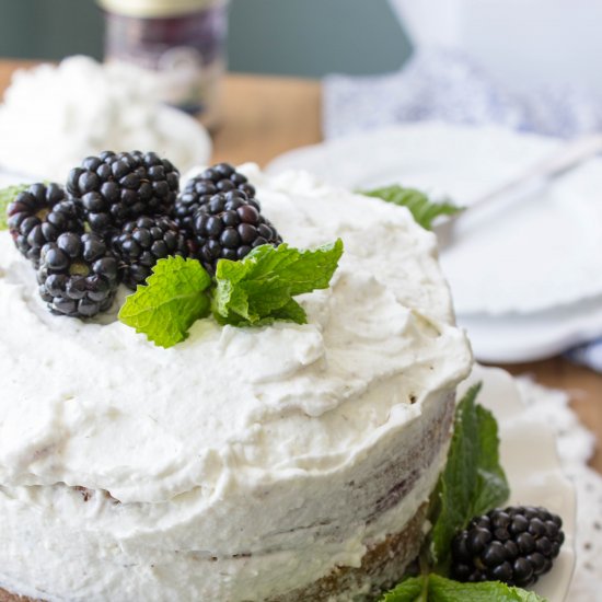 White Chocolate Lavender Cake