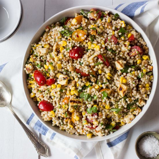 halloumi & pearl-couscous-salad