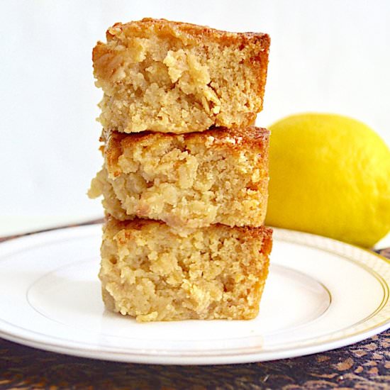 Strawberry Lemon Oat Blondies