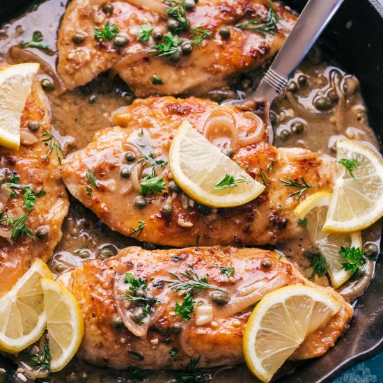 Creamy Lemon Garlic Chicken Piccata