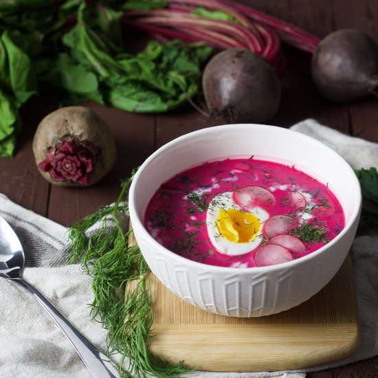 Traditional Polish beetroot soup