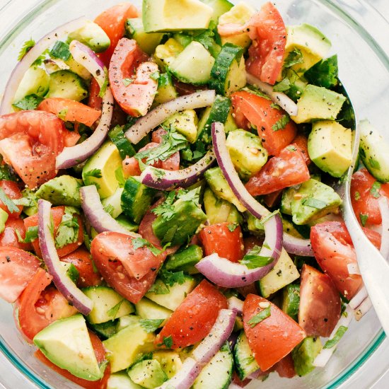 Avocado Tomato Cucumber Salad