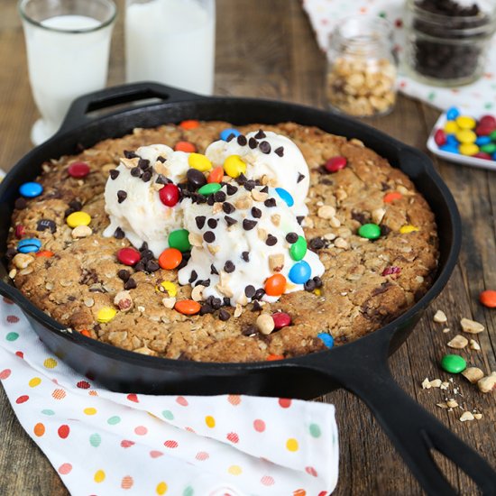 Skillet monster cookie