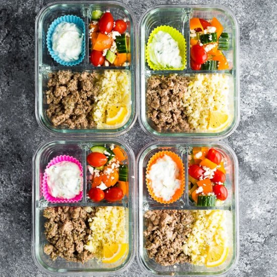 Low Carb Greek Turkey Meal Prep