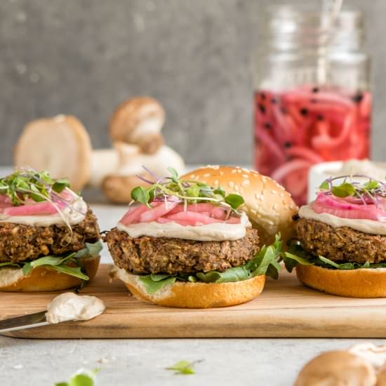 Mushroom Veggie Burgers