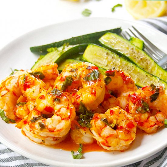 Sheet Pan Lemon Harissa Shrimp