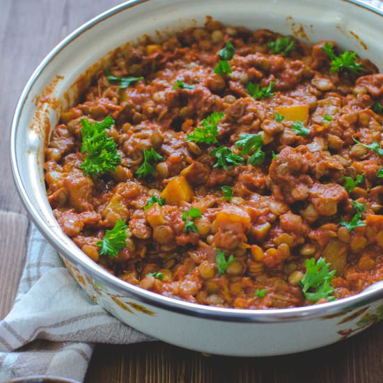 Mango BBQ Lentils