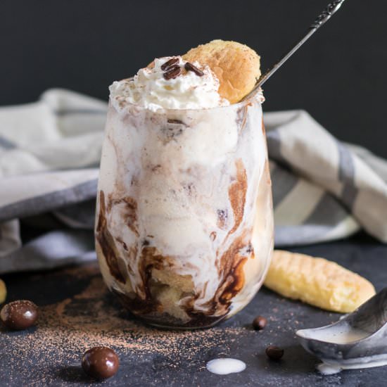 Tiramisu Hot Fudge Sundae