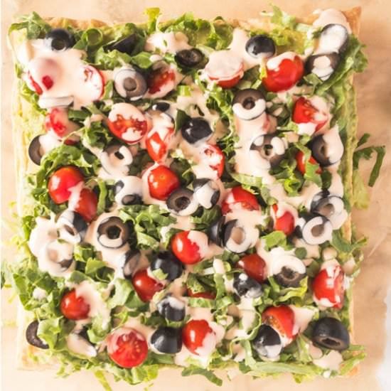 vegan blt avocado pizza