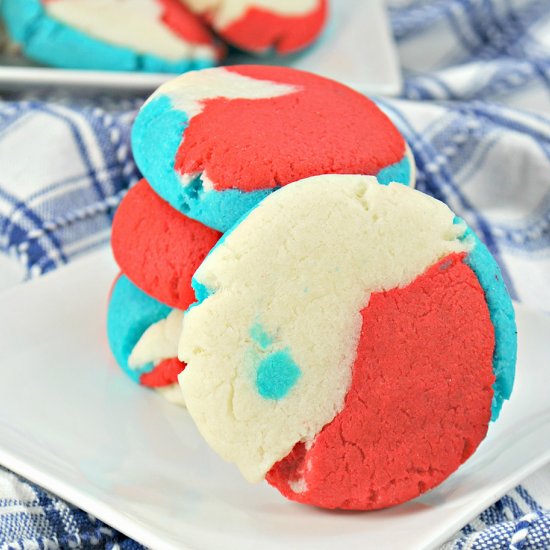 4th of July Patriotic Cake Cookies