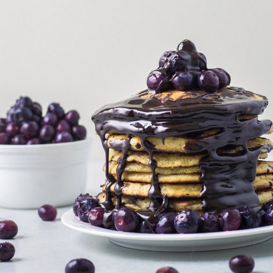 Blueberry Vegan Pancakes