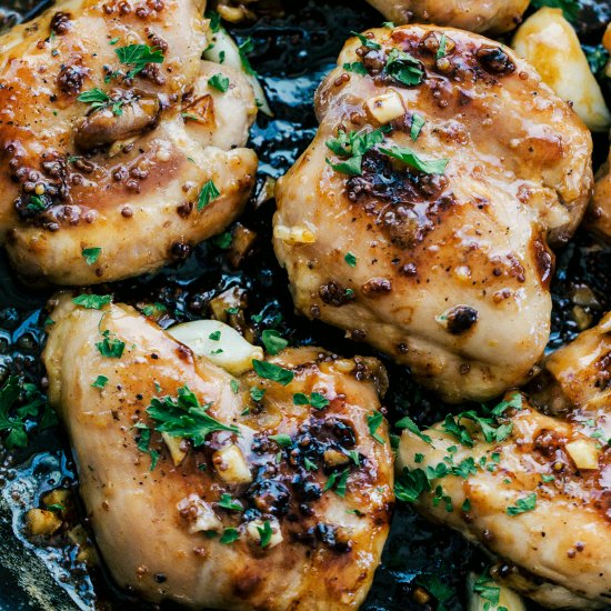 Garlic Honey Dijon Chicken Skillet