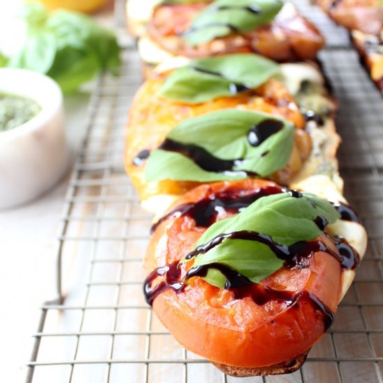 Grilled Caprese French Bread Pizza