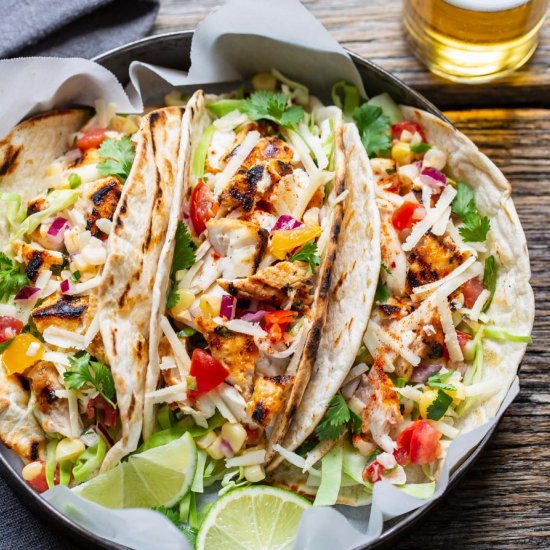 Sriracha Grilled Mahi Mahi Tacos