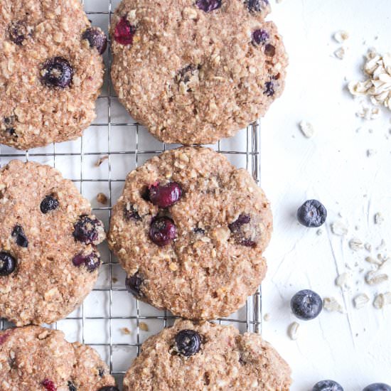 Healthy Oat Blueberry Cookies