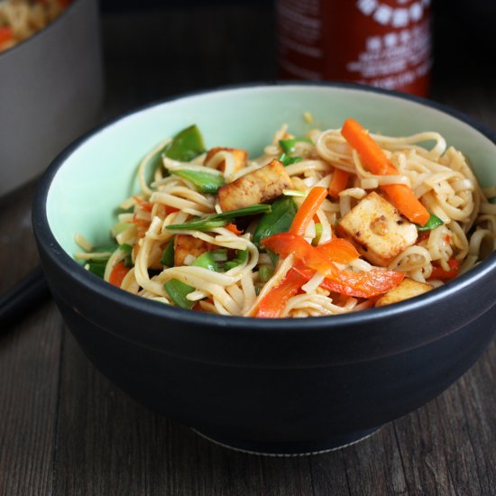 Tofu Vegetable Lo Mein