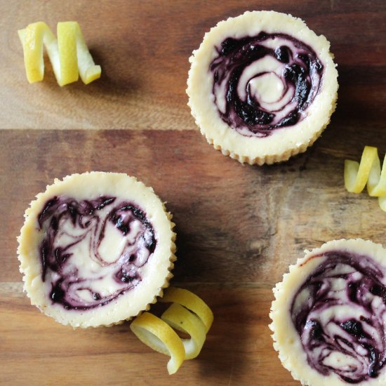 Mini Acai Cheesecakes