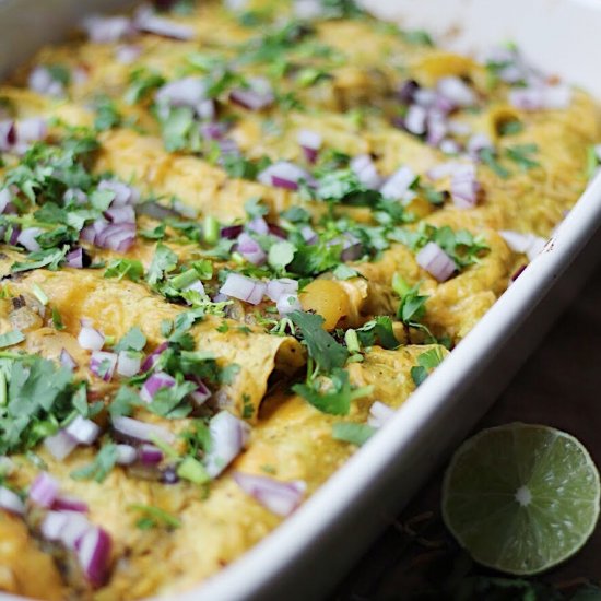 Black Bean & Sweet Potato Enchilada