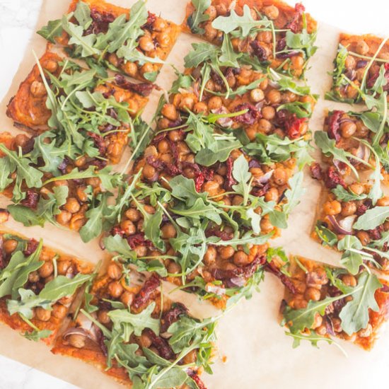 Chickpea Sweet Potato Pizza