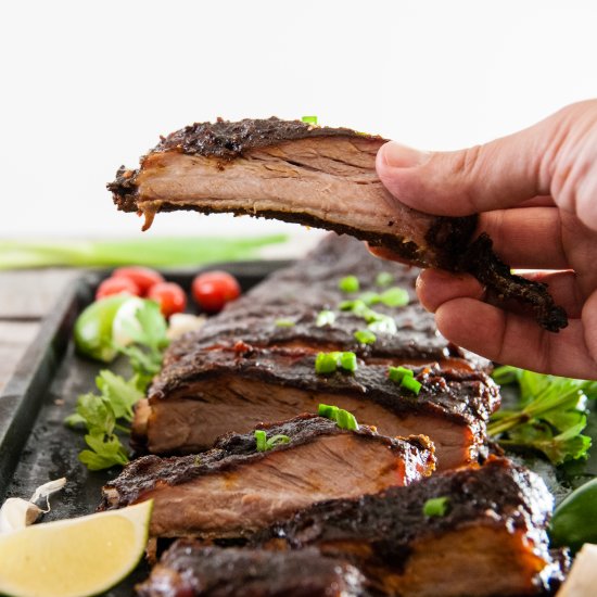 Slow Roasted Beer BBQ Ribs