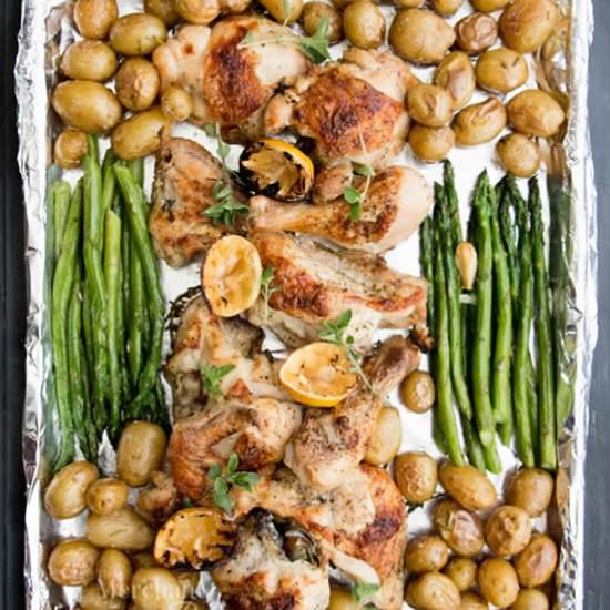 Herbed Lemon Chicken Sheet Pan