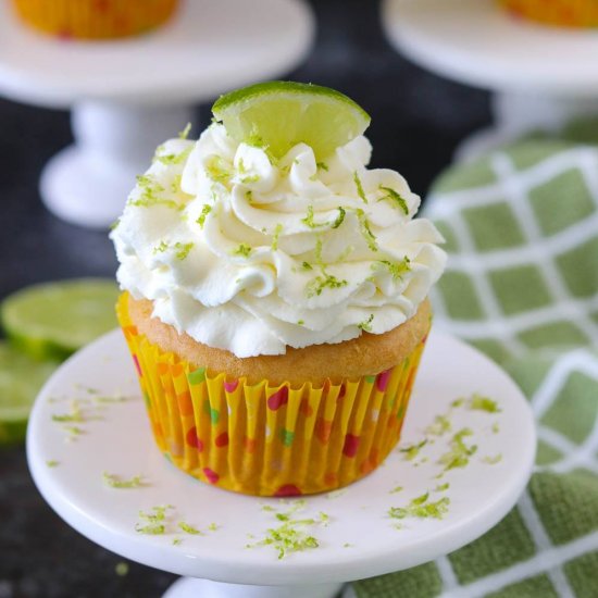 Eggless Key Lime Cupcakes