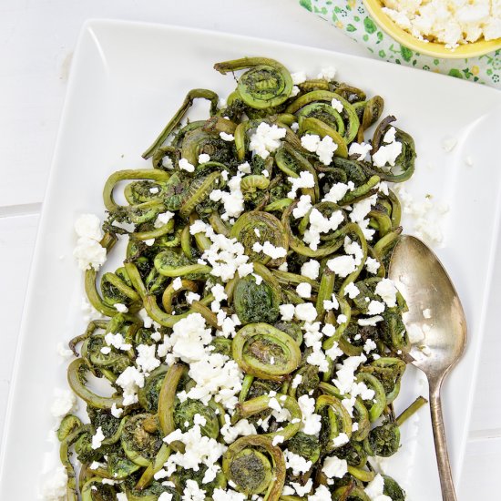 Roasted Fiddlehead Ferns