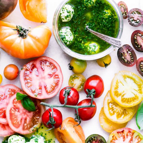 Basil Mozzarella with Tomatoes