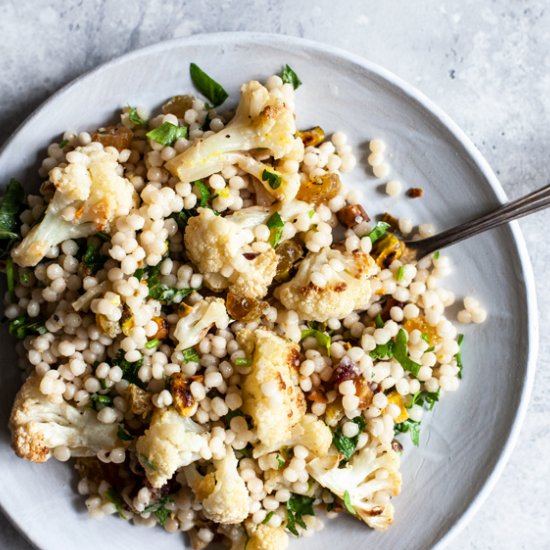 Israeli couscous & cauliflower