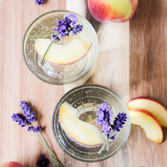 Honey Lavender Peach Cocktail