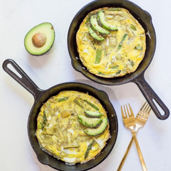 Spring Frittata with Avocado