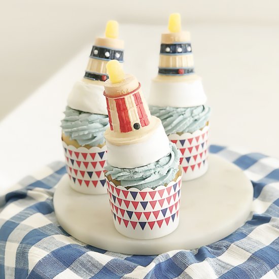 Lighthouse Cupcakes