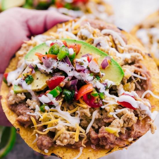 CHICKEN TOSTADAS