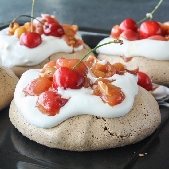 Cherry Chocolate Pavlova