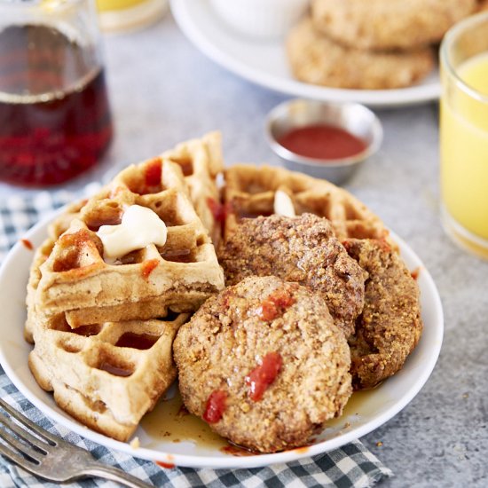 Vegan Chicken and Waffles