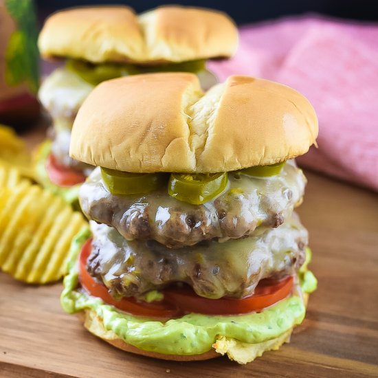 Spicy Jalapeño Double Cheese Burger