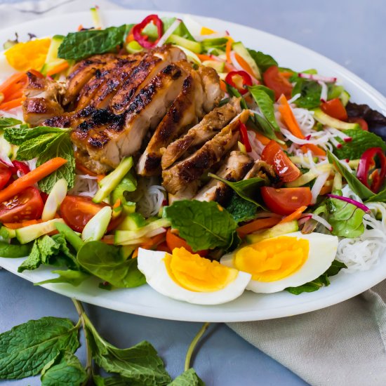 Rice Noodle Salad with Chicken