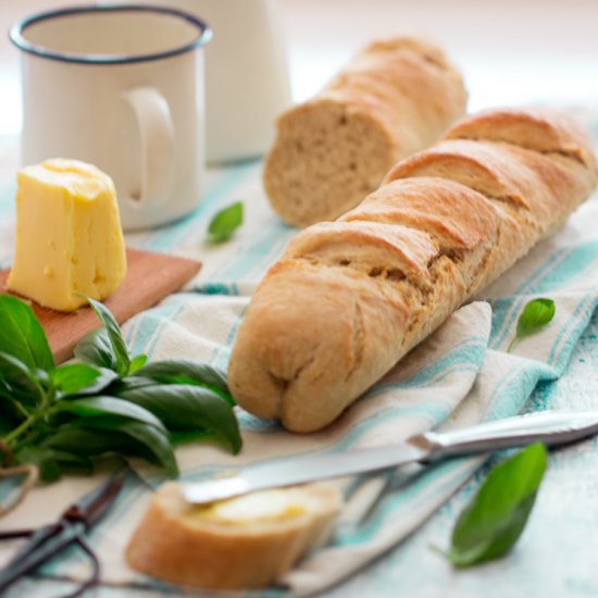 Wheat and Rye Baguettes