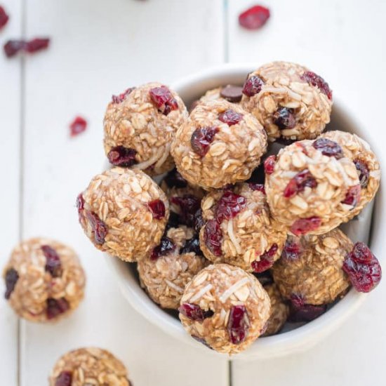 No Bake Cranberry Energy Bites