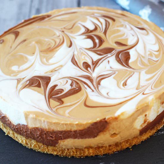 Nutella & Dulce de Leche Cheesecake