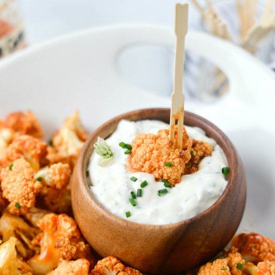 Air Fryer Buffalo Cauliflower Bites