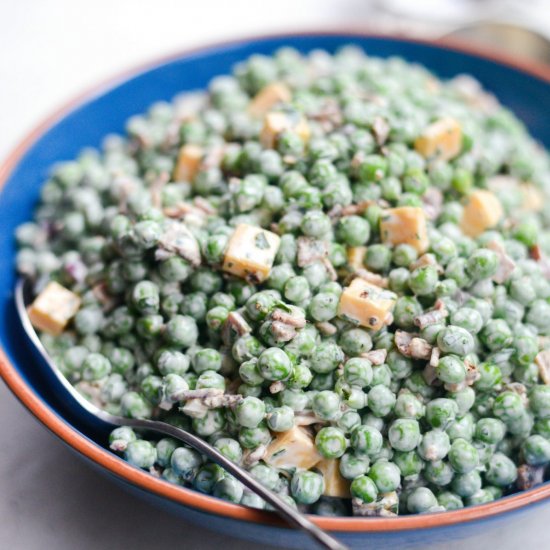 Creamy Bacon Pea Salad