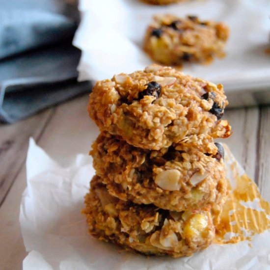 Blueberry Banana Breakfast Cookies