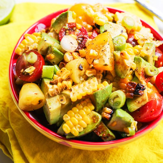 Grilled Corn and Tomato Salad