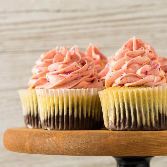 Neapolitan Cupcakes