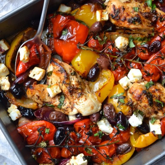 Greek Chicken Traybake